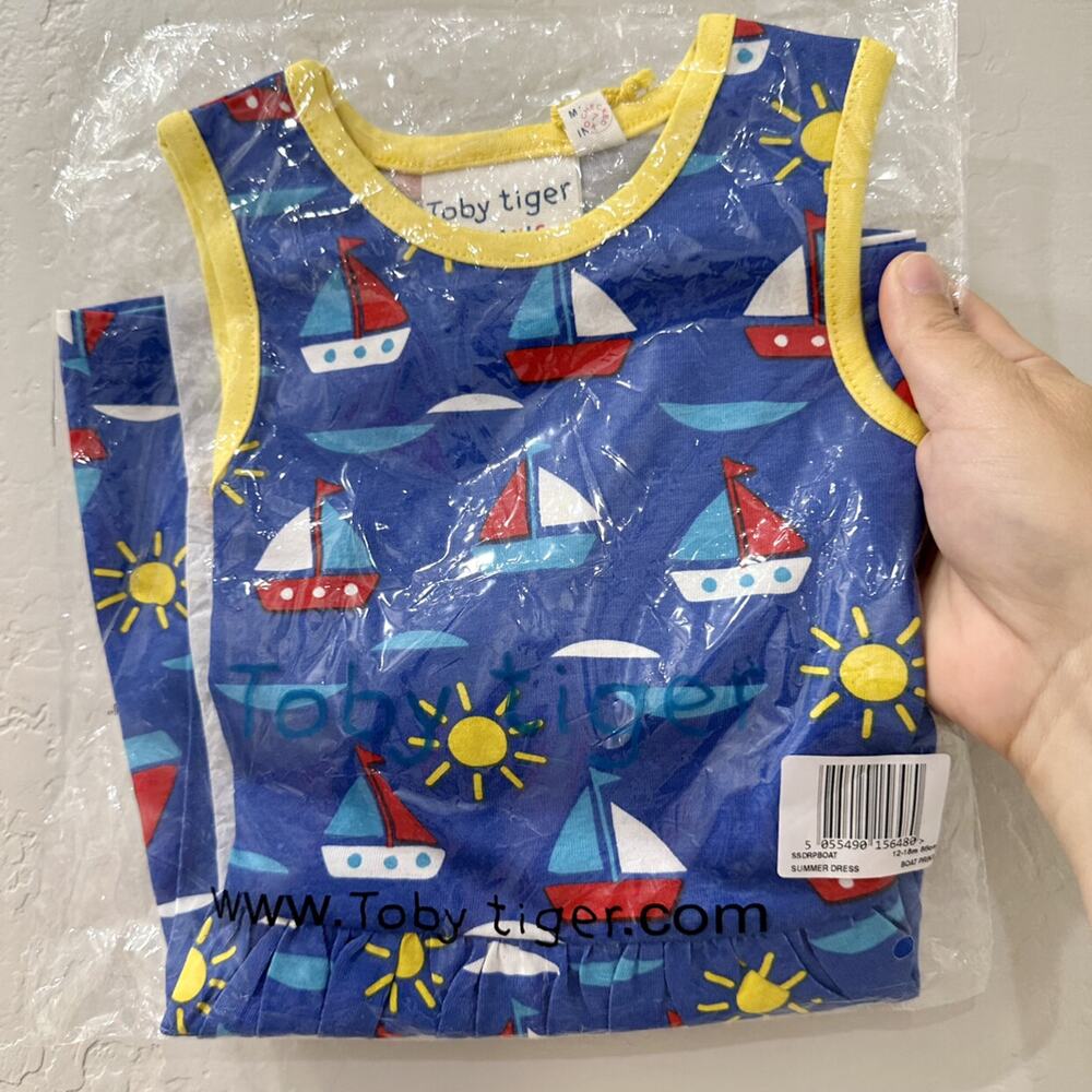 NWT Toby Tiger Blue Boat Tank Dress